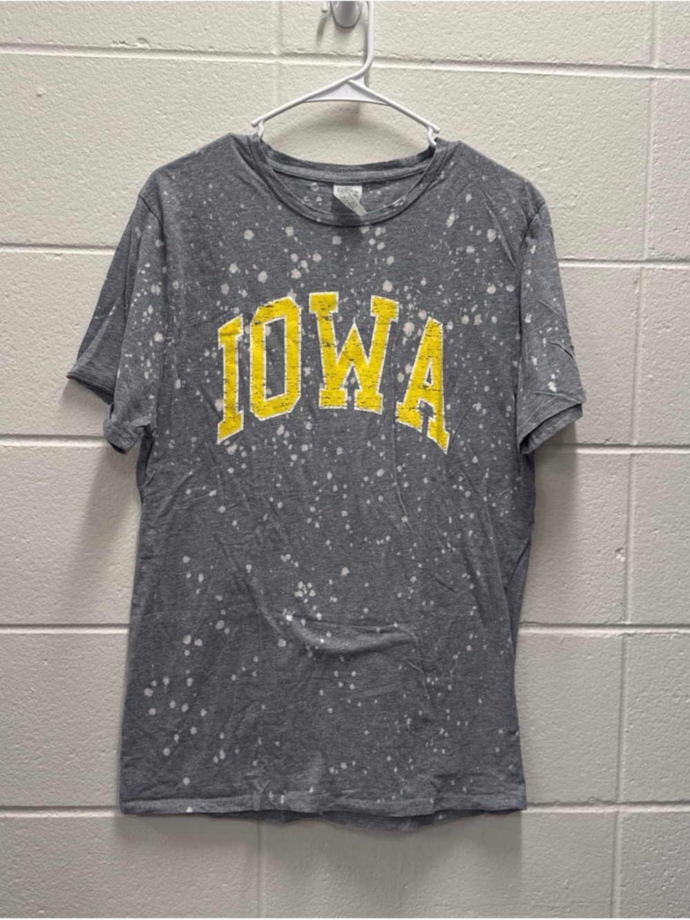 Ameda Gray Short-Sleeve Tee with Yellow IOWA Graphic